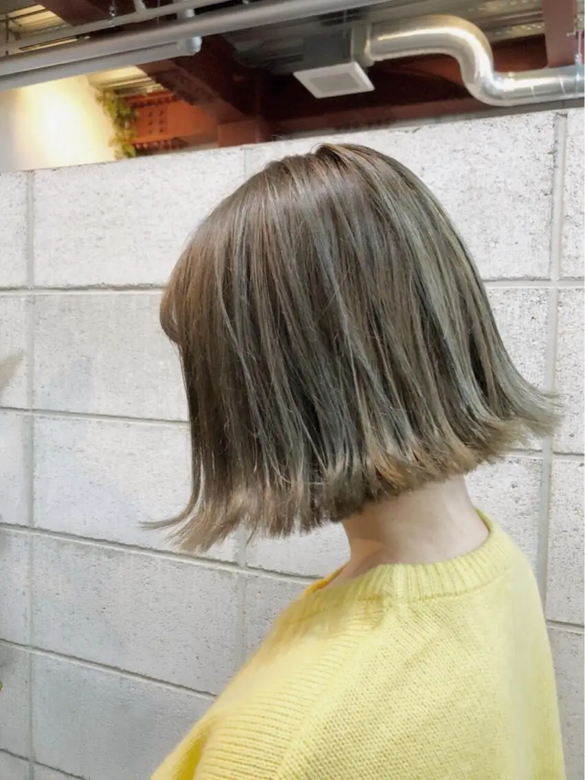 ショート カラー ヘアカラー トリートメント ノグチ ユウキ/ボブのヘアスタイル