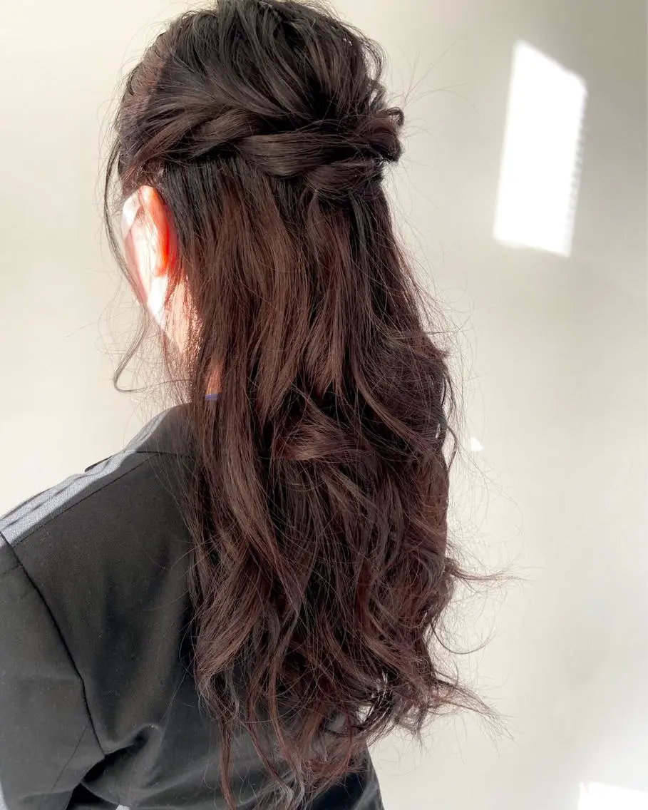 ヘアアレンジ ハーフアップ 木寺 樹莉のヘアスタイル