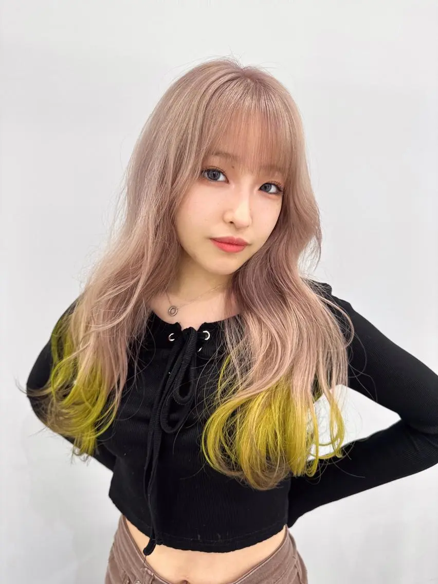 ロング カラー 新宿ブリーチ カラー美容師YUGOのヘアスタイル