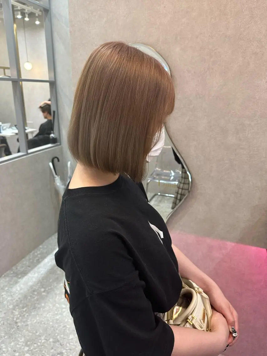 ショート カラー ヘアアレンジ ヘアカラー トリートメント 天神/ブリーチ/ ブリーチなしカラーのヘアスタイル