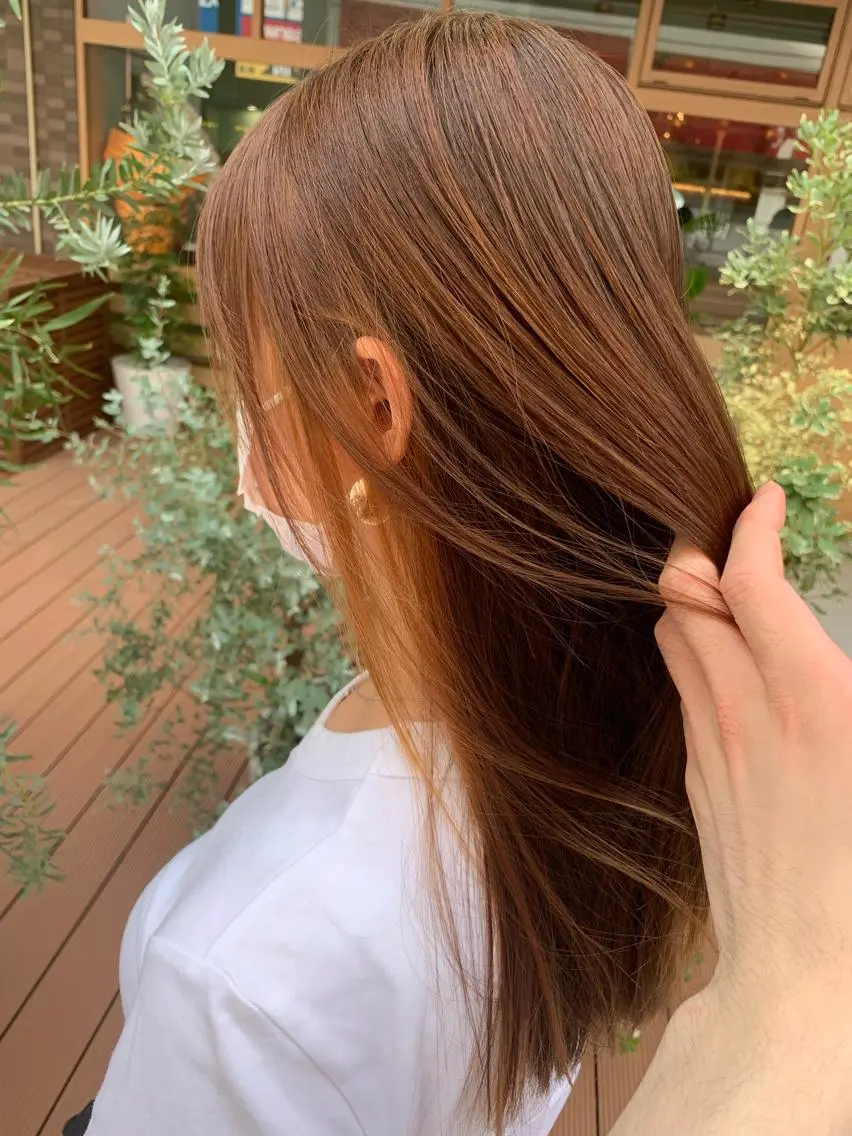 ロング カラー ヘアカラー ハイトーン/メンズ/ ウルフ特化 小松のヘアスタイル