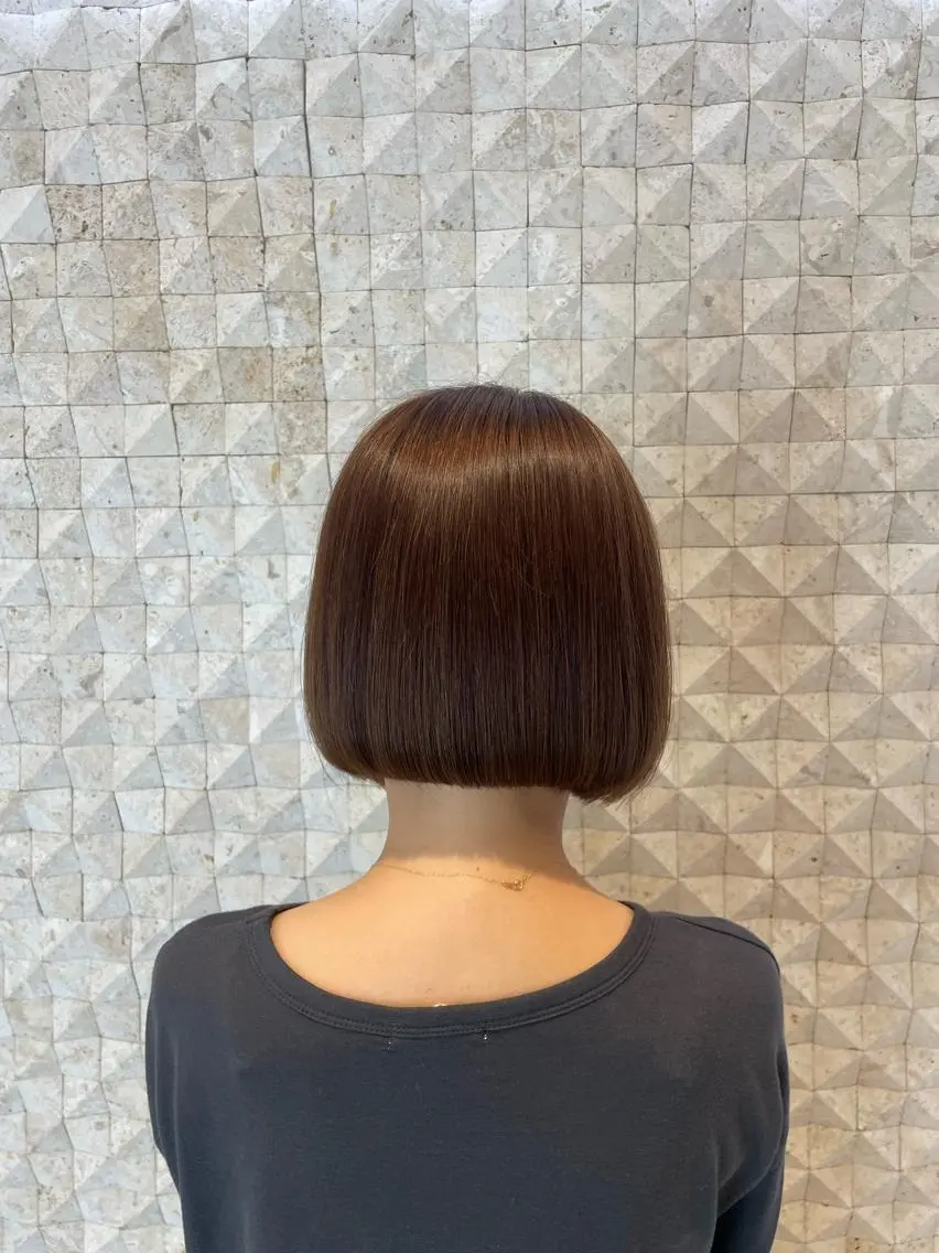 ショート パーマ ボブ ストレートパーマ 豊中/髪質改善/ レイヤーカットミヅキのヘアスタイル