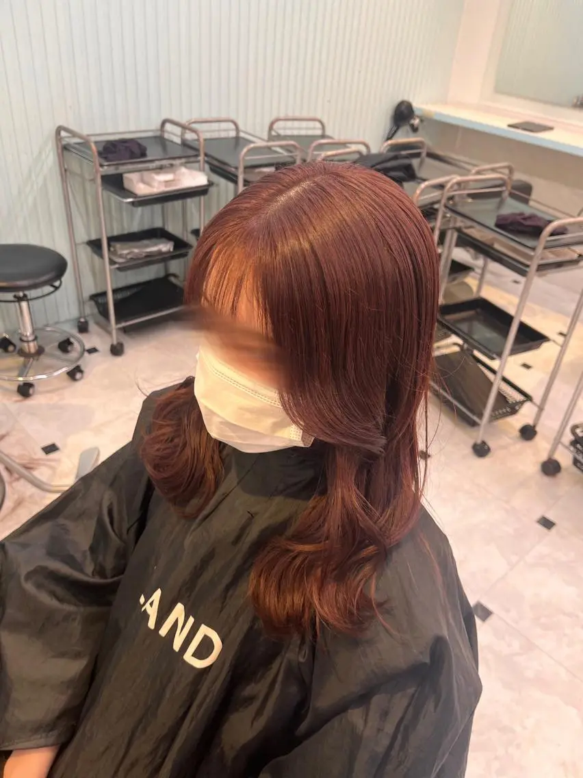 ミディアム カラー ヘアアレンジ ブリーチ ダブルカラー ブリーチなしカラー 髪質改善 トリートメント 🇰🇷韓流暖色ヘア 🍒saaya🍒のヘアスタイル