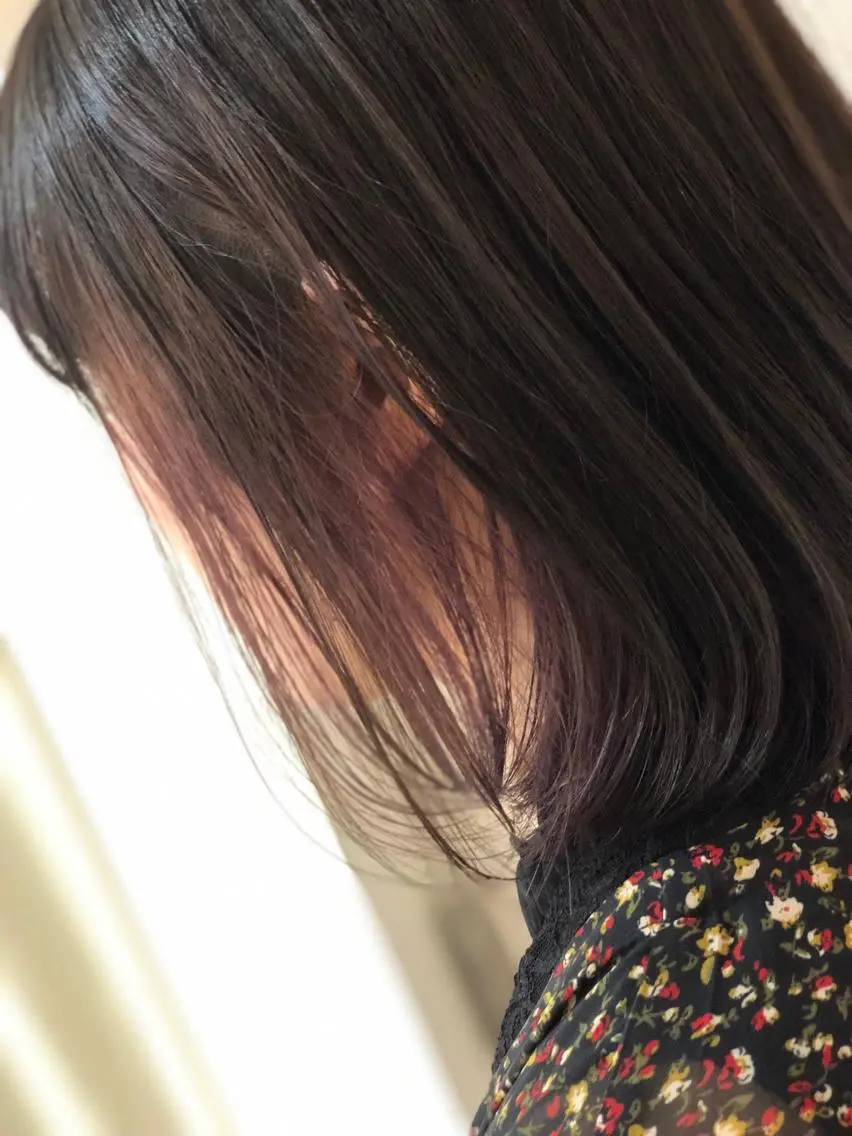ミディアム カラー インナーカラー ブリーチカラー🌈 石垣翔太のヘアスタイル