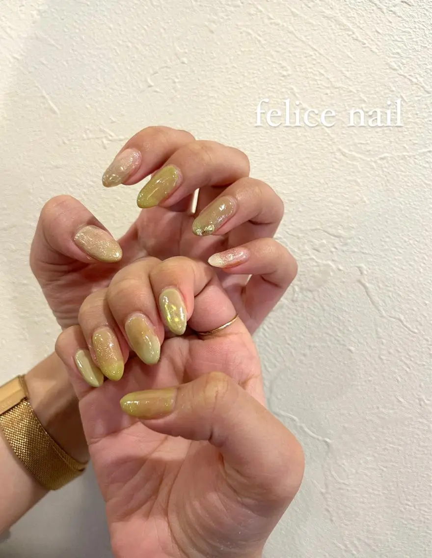 ネイル ニュアンスネイル ピスタチオネイル felice nailのネイルデザイン