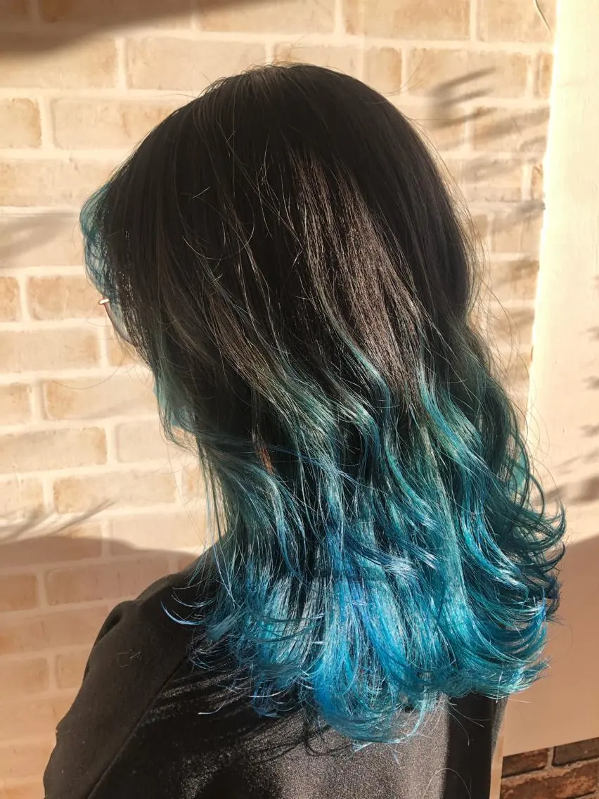 ロング カラー ブルーカラー グラデーションカラー 🟦西荻窪メンズ特化 美容師🟦Yu-Jiのヘアスタイル