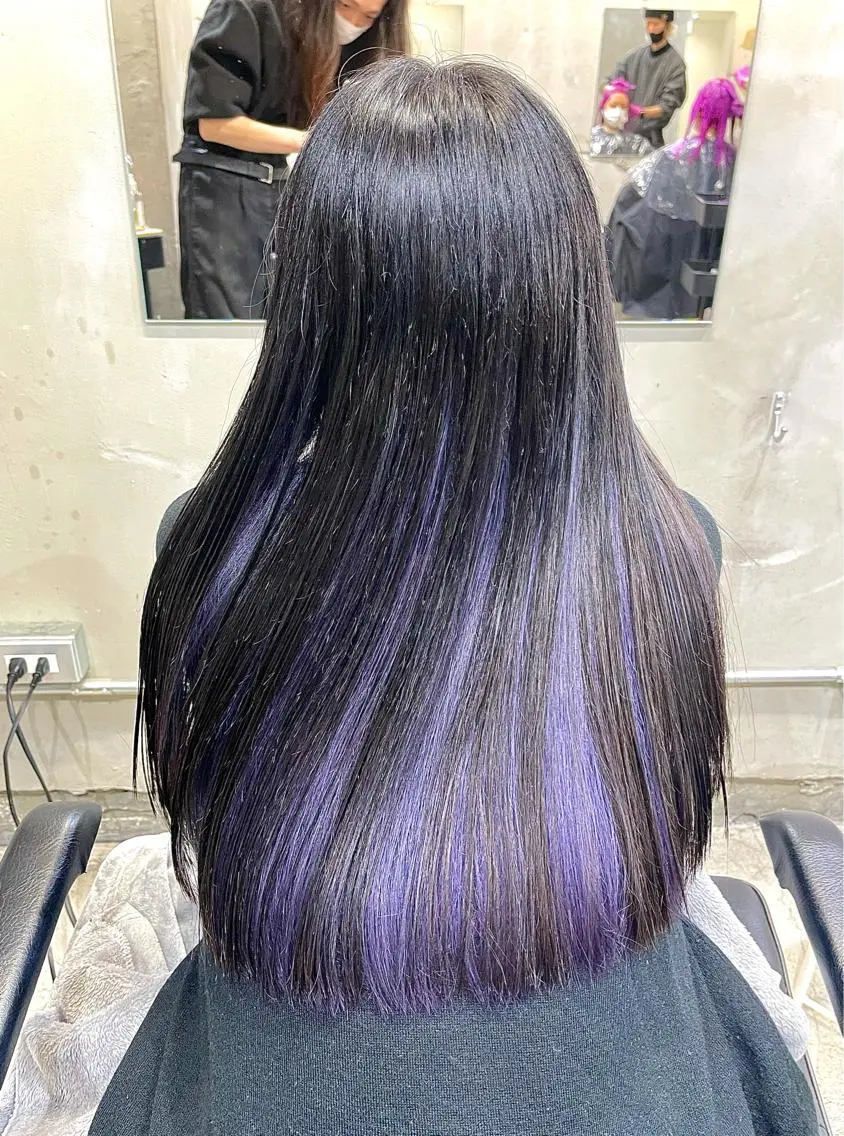 ロング カラー ヘアカラー トリートメント ハッシュカット/ハイ トーン/HIROKIのヘアスタイル