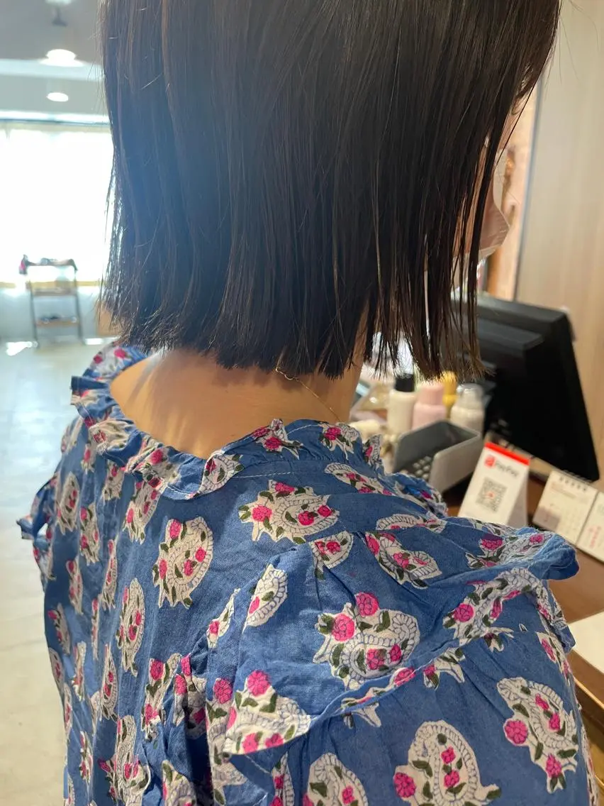ミディアム カット ヘアカラー トリートメント ayane⭐️ボブ・ ショート・パーマのヘアスタイル