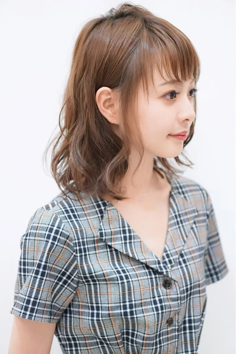 ミディアム カラー パーマ ミディアムパーマ カット パーマ ディレクター ノナカのヘアスタイル