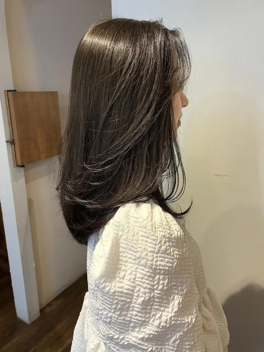セミロング カラー 透明感カラー loty _nanamiのヘアスタイル