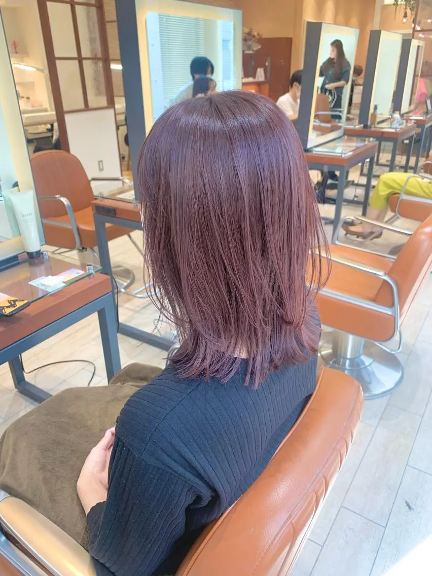 ミディアム ヘアカラー トリートメント 髪質改善/縮毛矯正 🎀小林 唯 🎀のヘアスタイル