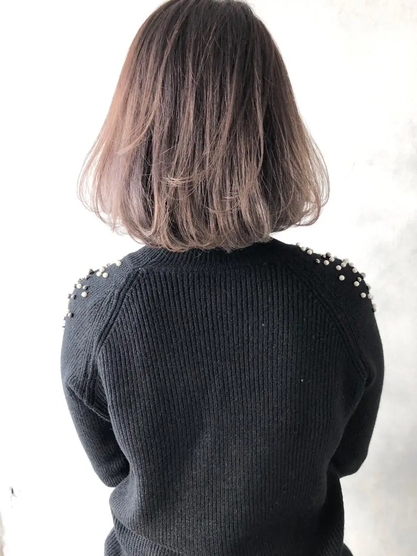 ミディアム 外国人風カラー ハイライト 小澤大輔 YOLO hairのヘアスタイル
