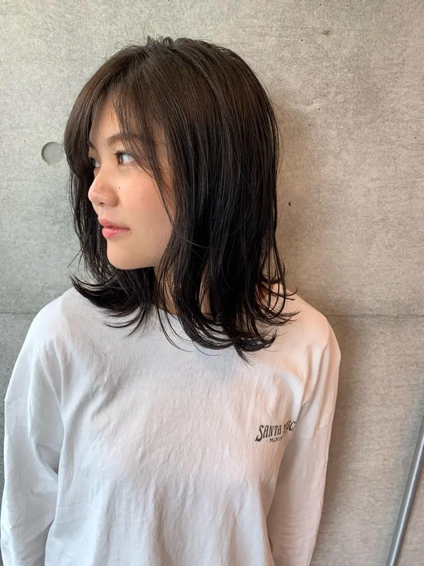 ミディアム カット ヘアカラー オシャレ髪✔️ 店長オオキアキヒロのヘアスタイル