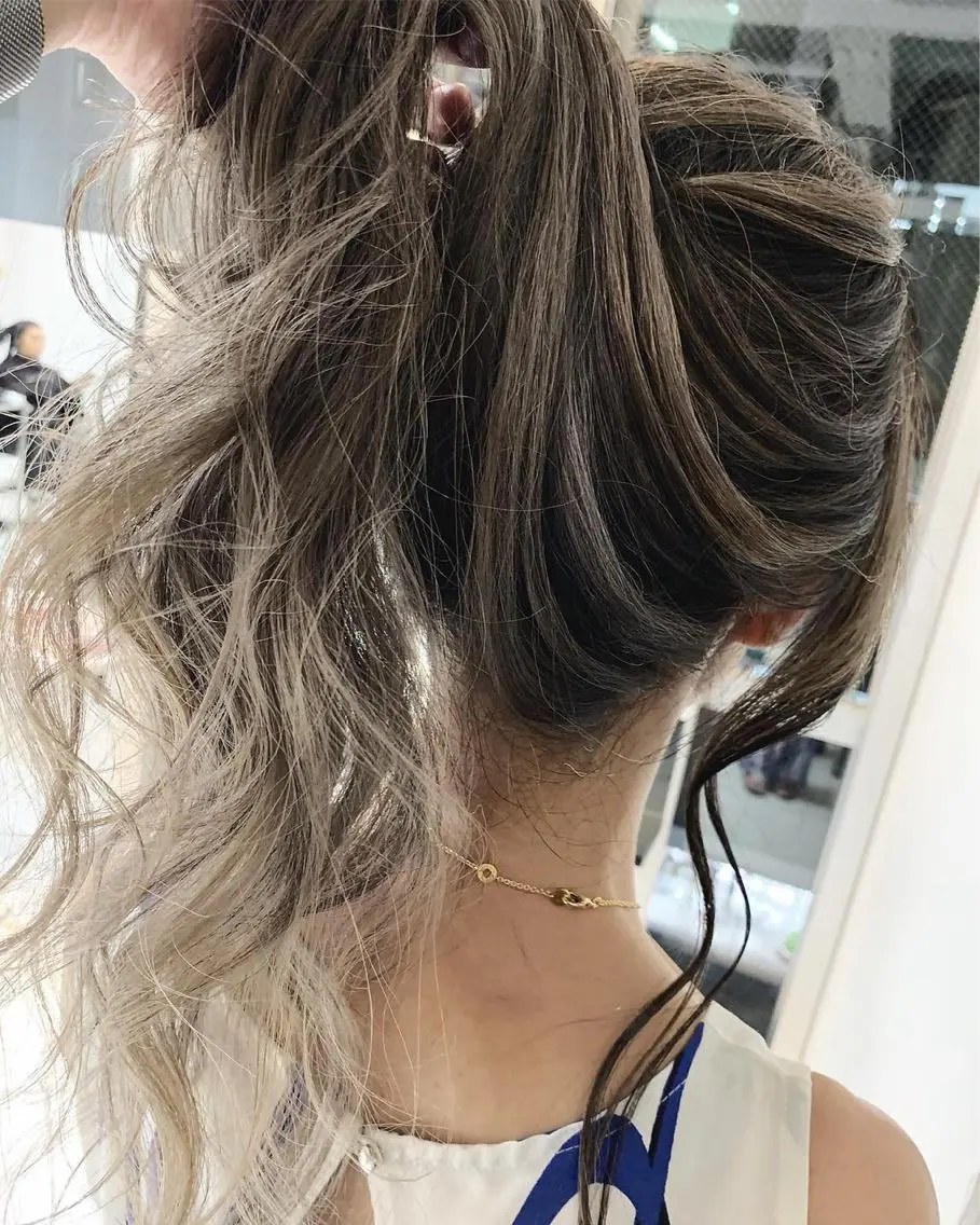 ロング カラー ヘアアレンジ 阿部 圭悟のヘアスタイル
