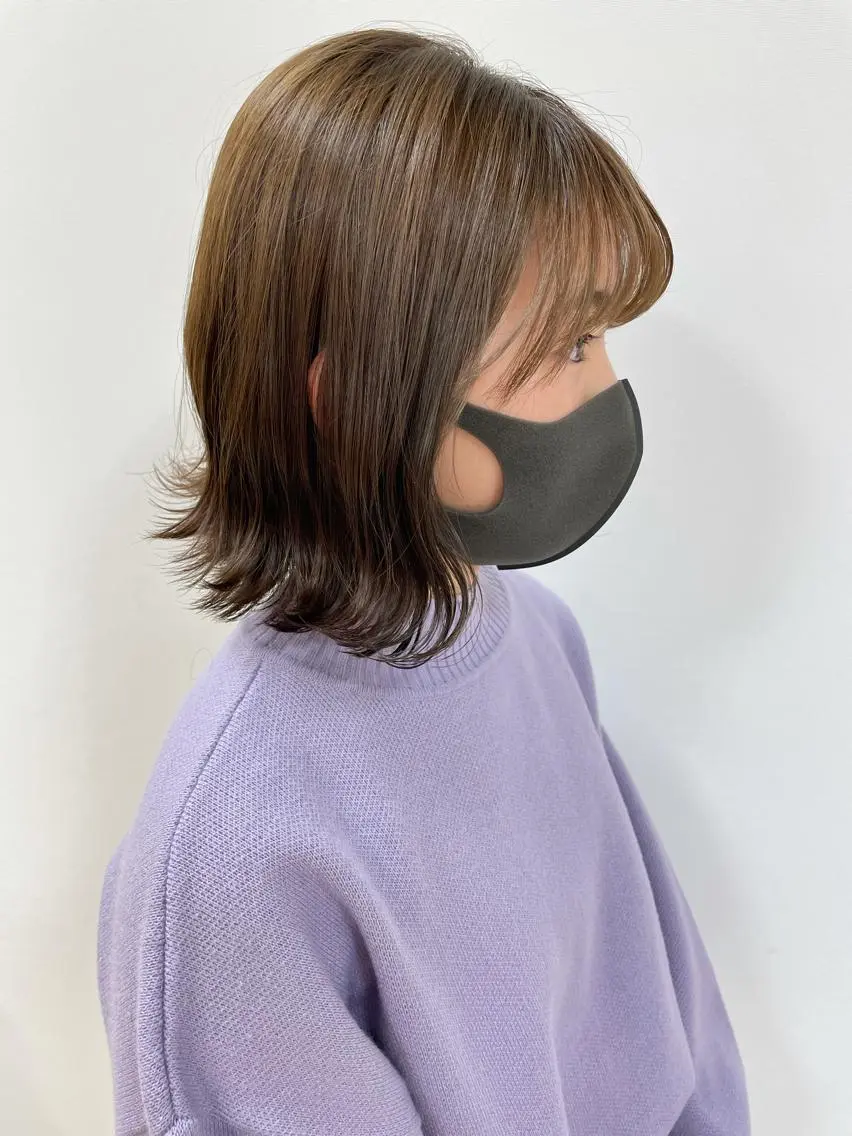 ショート カラー カット ヘアカラー トリートメント 顔まわりカット✄ ベージュカラー🧸のヘアスタイル