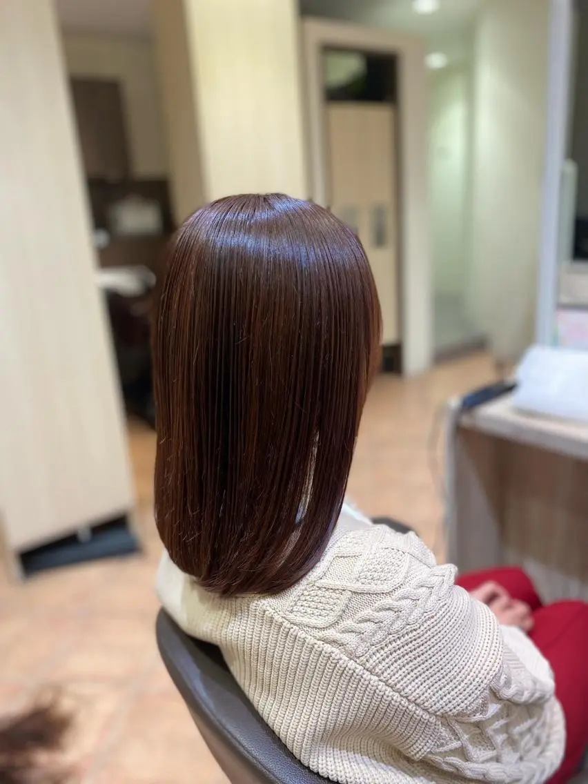 セミロング 髪質改善 トリートメント ☘️お悩み解決☘️ 岡部恒輝のヘアスタイル