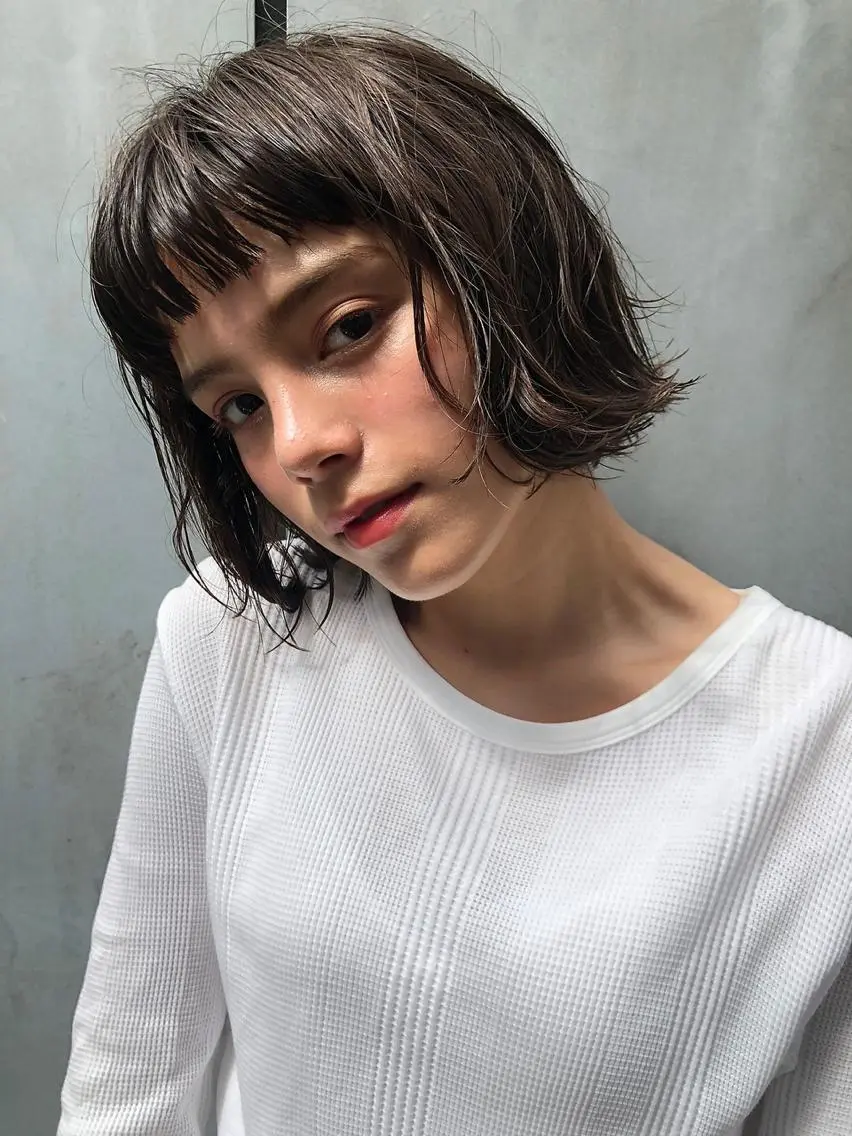 ショート カット ヘアカラー トリートメント 一ノ瀬 暁のヘアスタイル