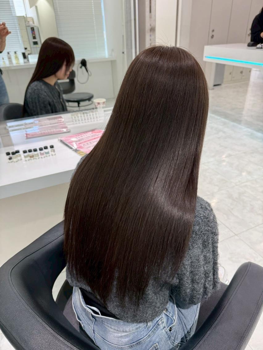 カラー 韓国風小顔カット🫧 トレンドスタイルのヘアスタイル