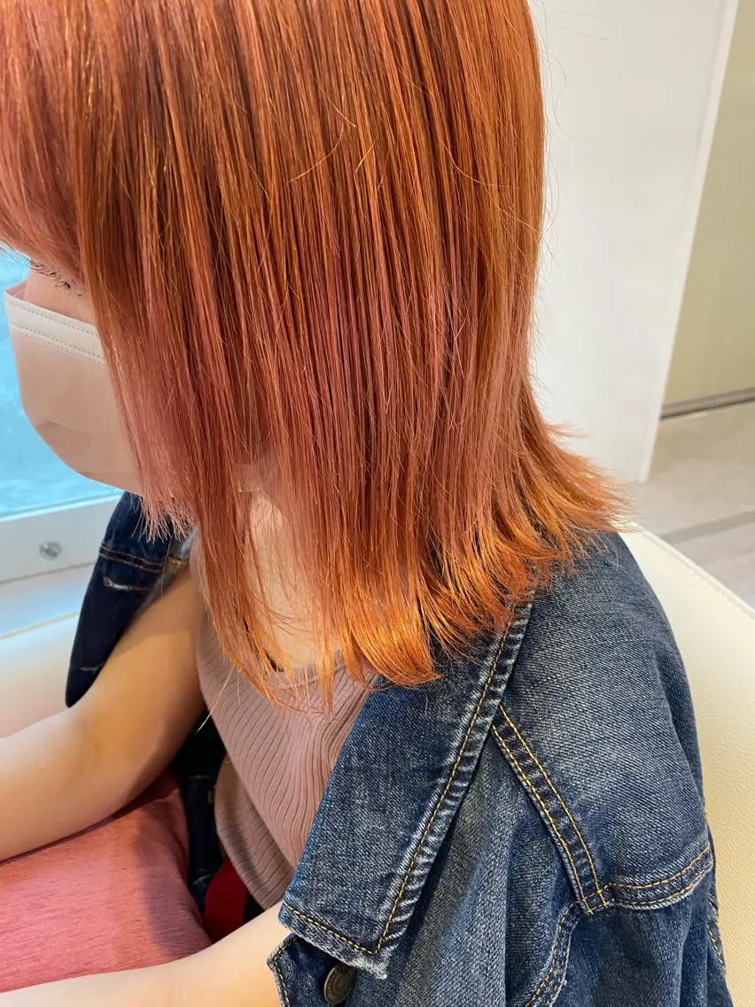 ミディアム ボブ カット トリートメント 梛木 唯のヘアスタイル