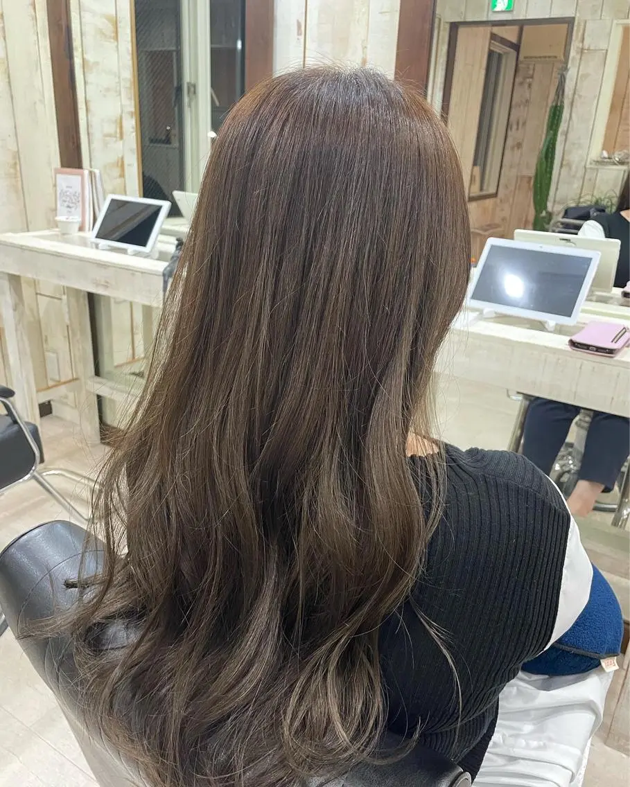 ロング カラー ブラウンカラー ヘーゼル Mens cut Hannaのヘアスタイル