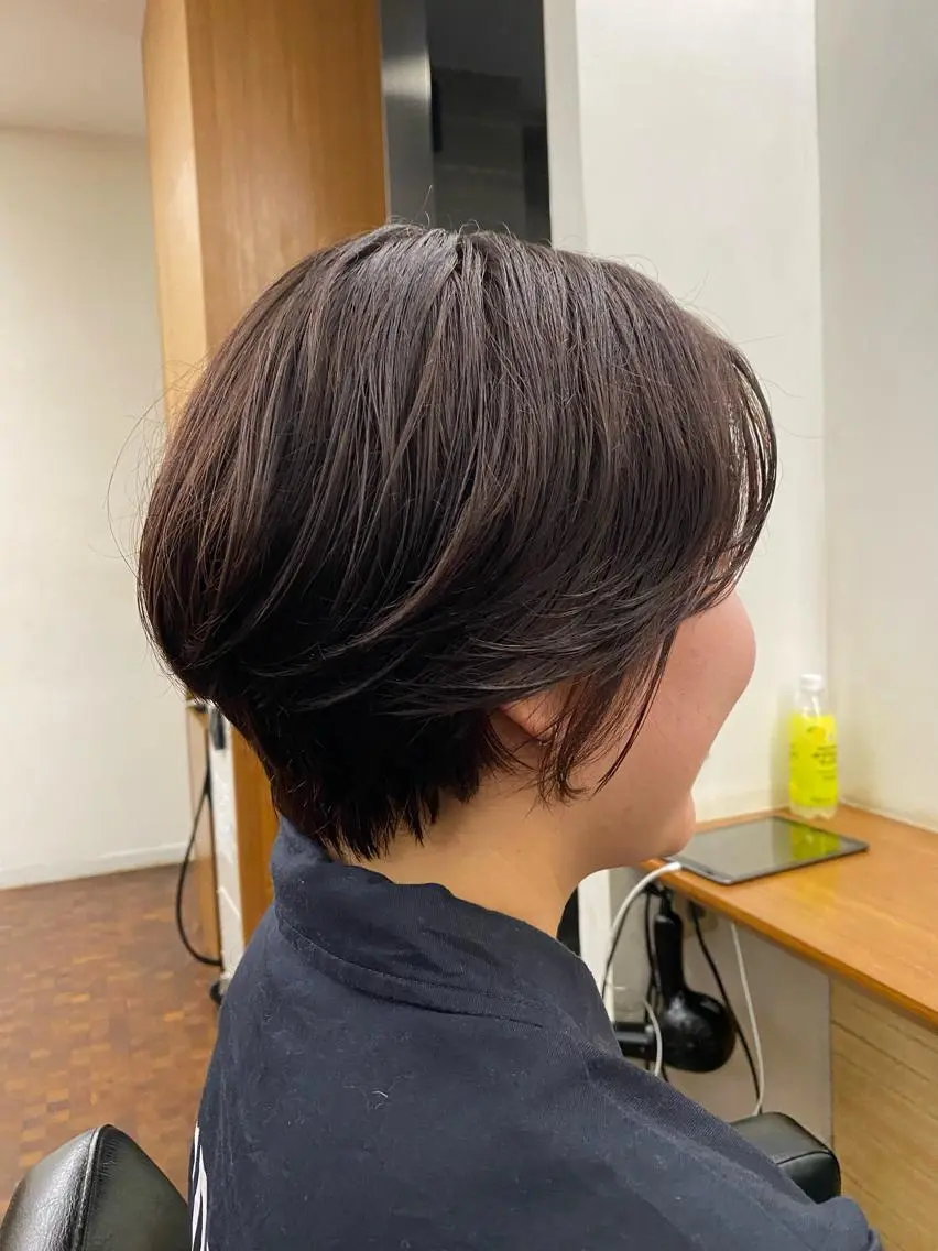ショート カラー 似合わせレイヤー/ ケアパーマ/高倉のヘアスタイル