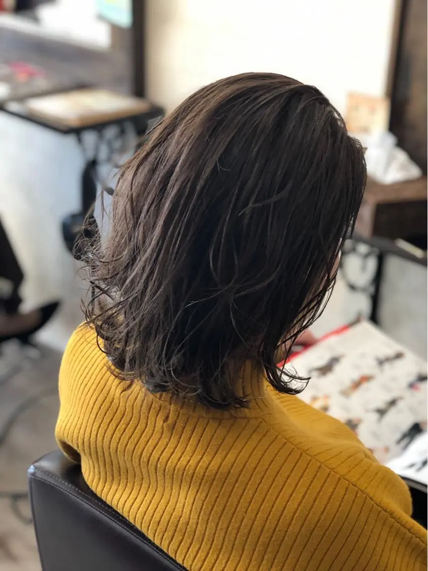 ミディアム 松本 亮のヘアスタイル