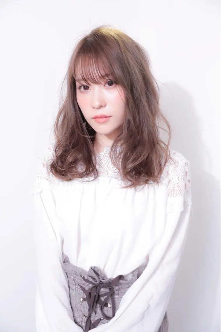 ロング カラー パーマ ヘアアレンジ 透明感カラー 小顔カット ✨関西No1✨ 春木淳也のヘアスタイル