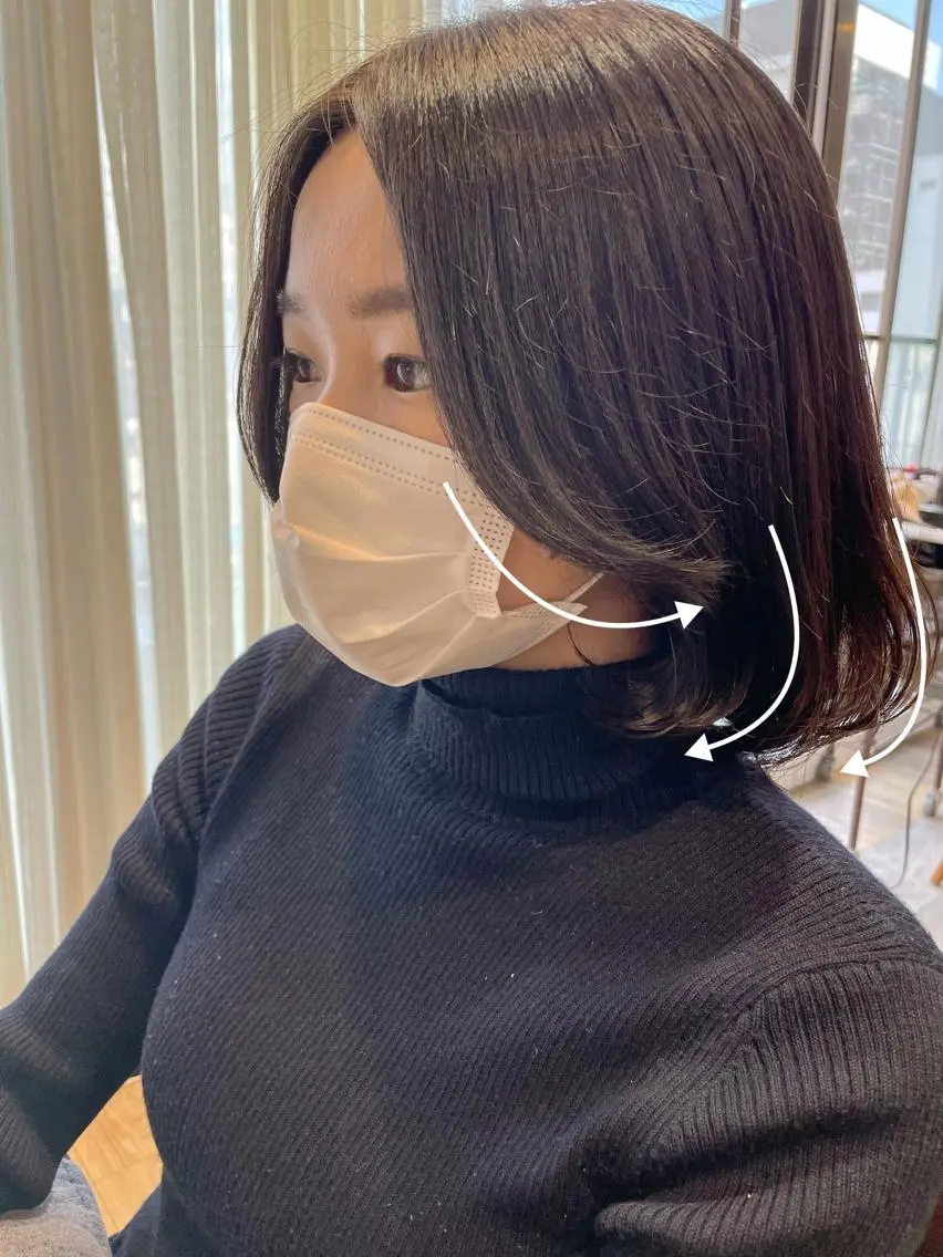 ミディアム カラー ボブ タンバルモリ 韓国風ヘア カット ヘアカラー 🐶伊藤 弘夢🐶のその他イメージ