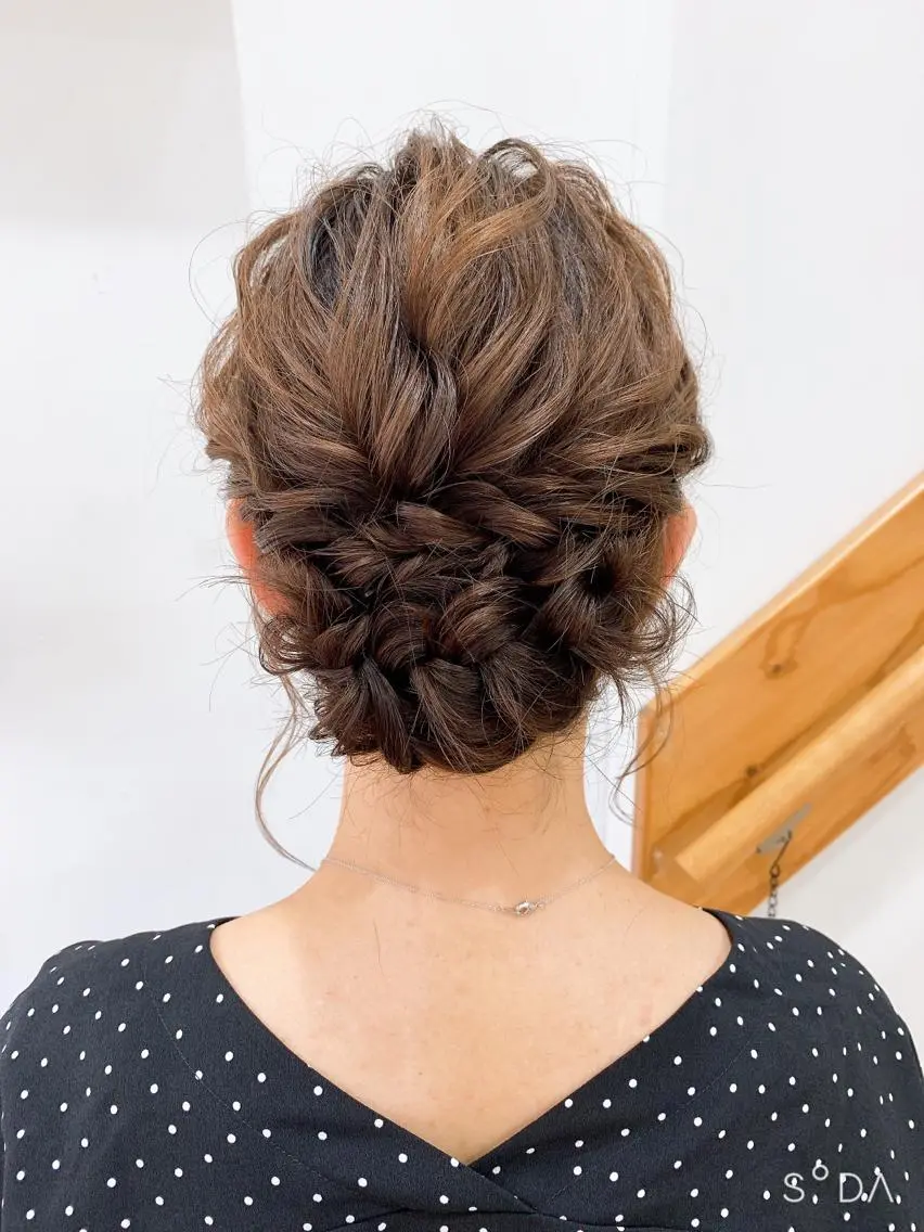 ミディアム ヘアアレンジ ヘアセット ヘアアレンジ にいた かづしげのヘアスタイル