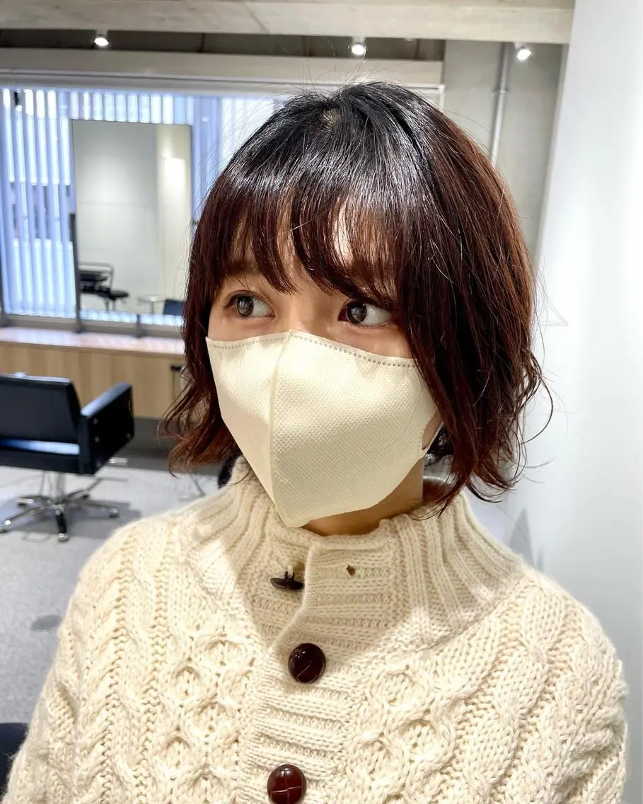 ミディアム パーマ ミディアムパーマ 🫧Kaori 🫧のヘアスタイル