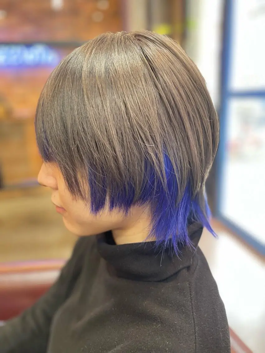ショート ハイライト 韓国風ヘア レイヤーカット 柴田 陽平のヘアスタイル