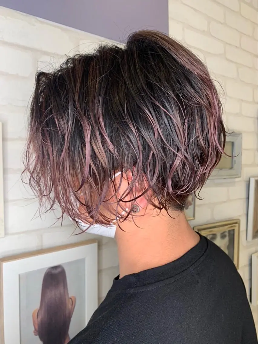 カラー パーマ メンズ カット トリートメント Gain池下 レディースのヘアスタイル