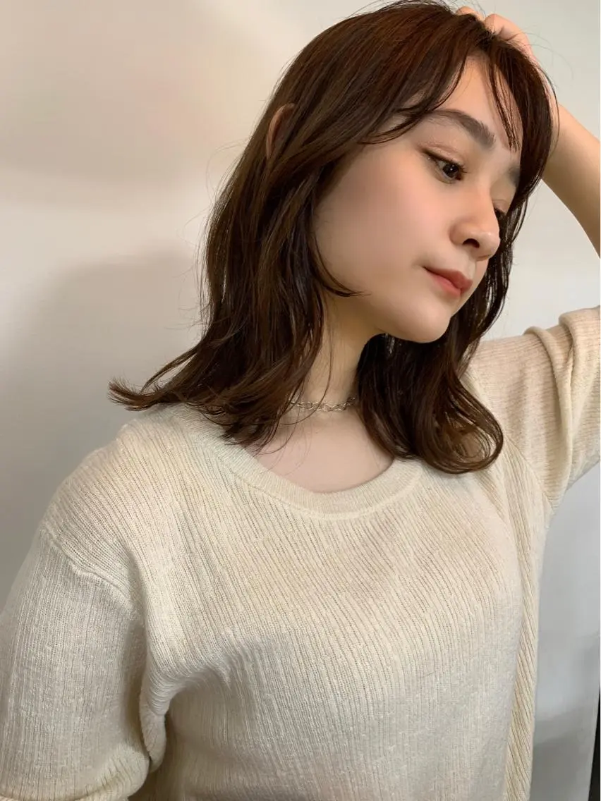 ミディアム カラー 顔周りカット HARUKA ⭐️モデル募集中⭐️のヘアスタイル
