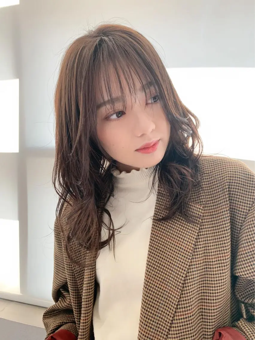 セミロング カラー 髪質改善☆ 縮毛矯正miyuのヘアスタイル
