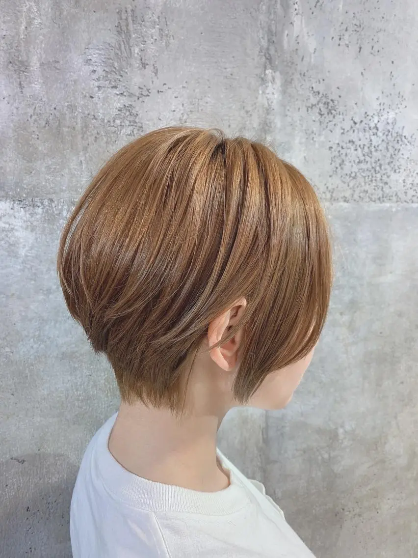 ショート ボブ くびれヘア ショートヘア 💎桑原勇志/ ショート/ハイトーンのヘアスタイル