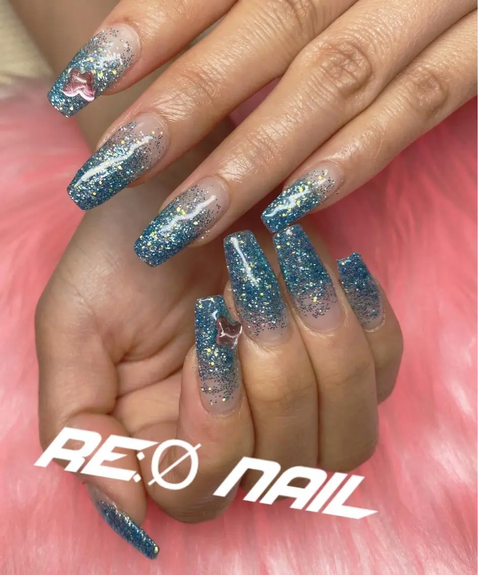 ネイル 水色 ハンドネイル Re:Ø nail 🩵TSUJIのネイルデザイン