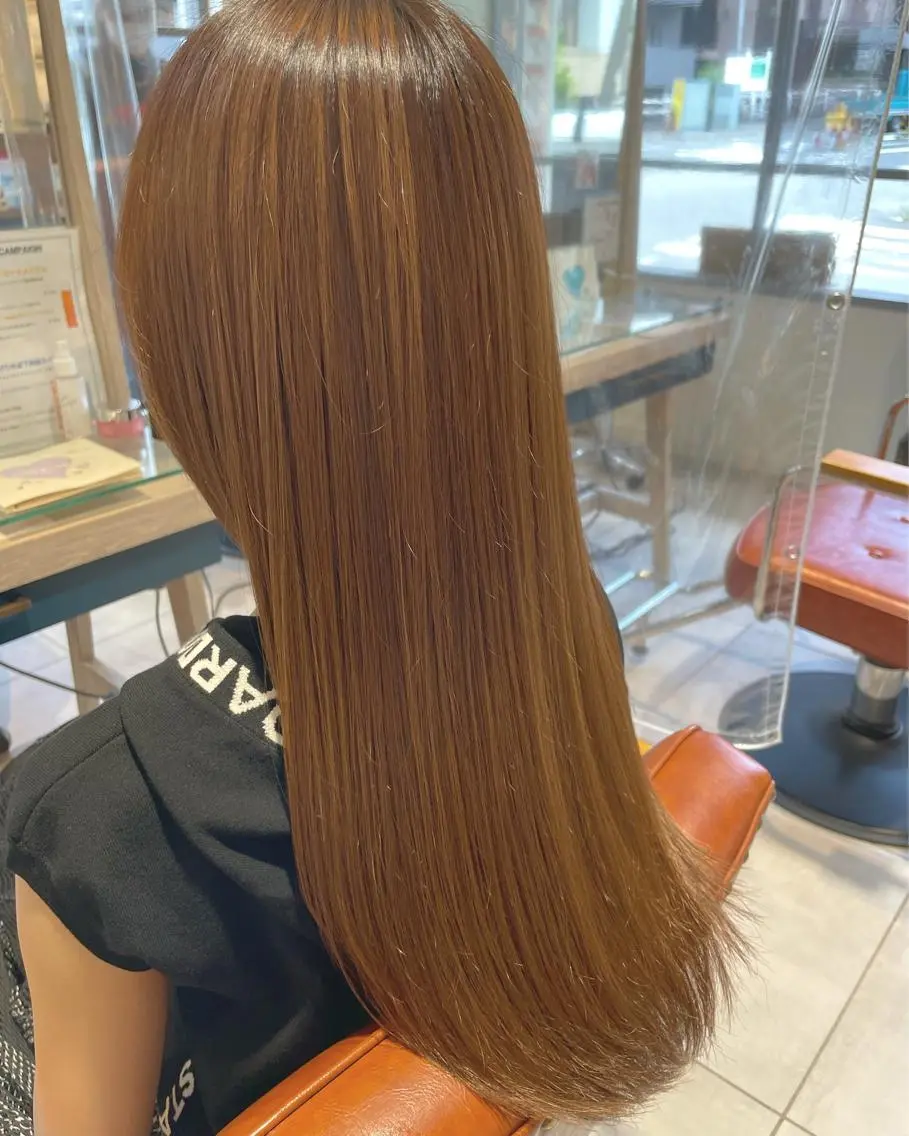 ロング カット 縮毛矯正 NATSUMI AR.MARAのヘアスタイル