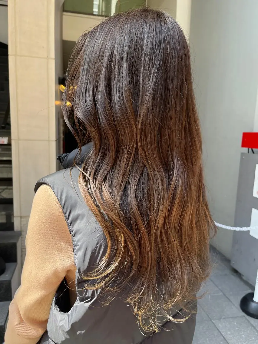 ロング ヘアカラー トリートメント Yurina 💖透明感カラー💖のヘアスタイル
