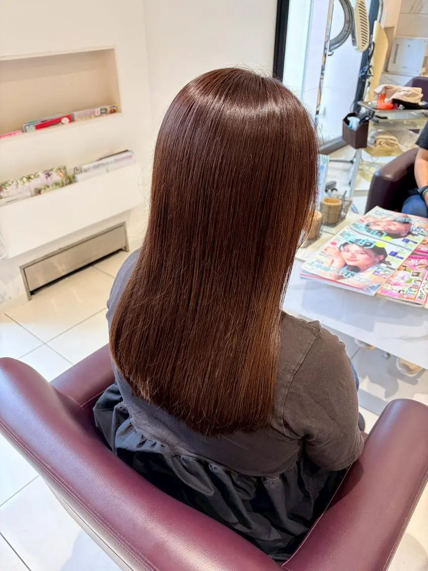 セミロング カラー ブラウンカラー カペリベラ 🌸藤本さくら🌸のヘアスタイル
