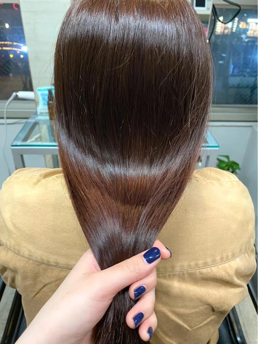 カラー ブラウンカラー ピンクカラー ヘアカラー トリートメント や ぎ /似合わせ カラー/神戸美容室のヘアスタイル