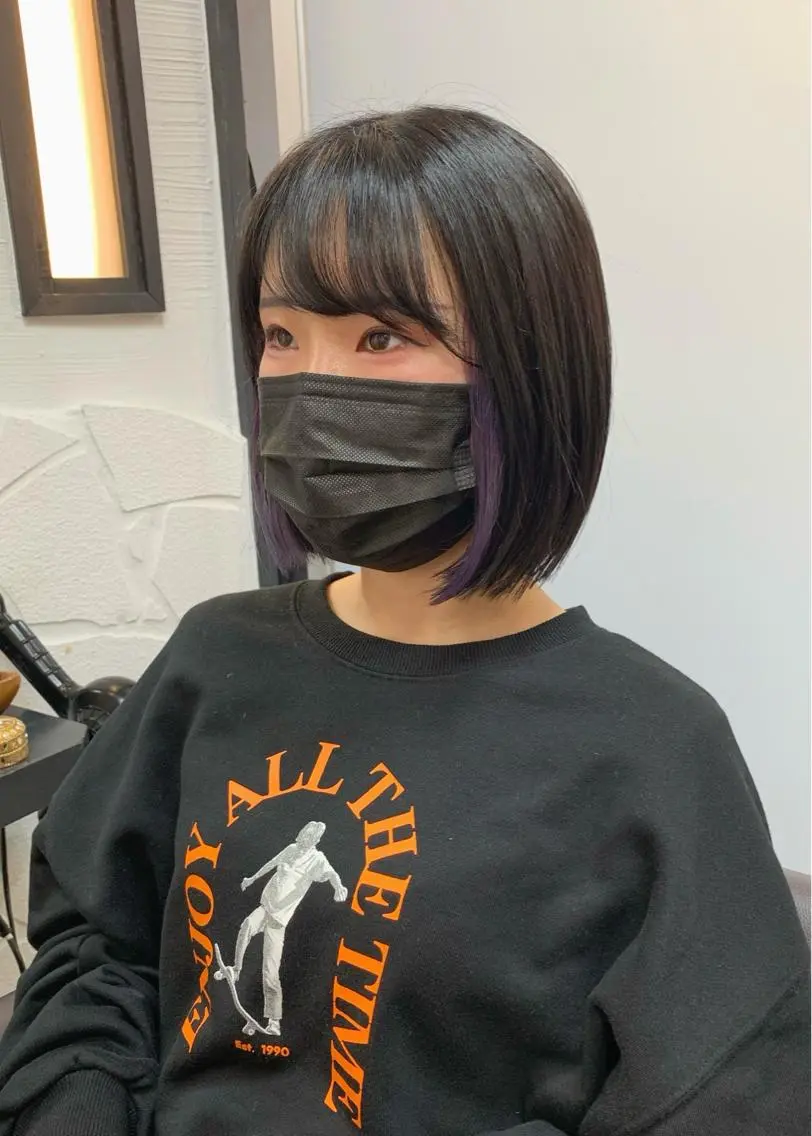 ショート カラー グレージュ ラベンダーカラー ラベンダーグレージュ ラベンダーグレー ヘアカラー トリートメント 矢野 晃平のヘアスタイル
