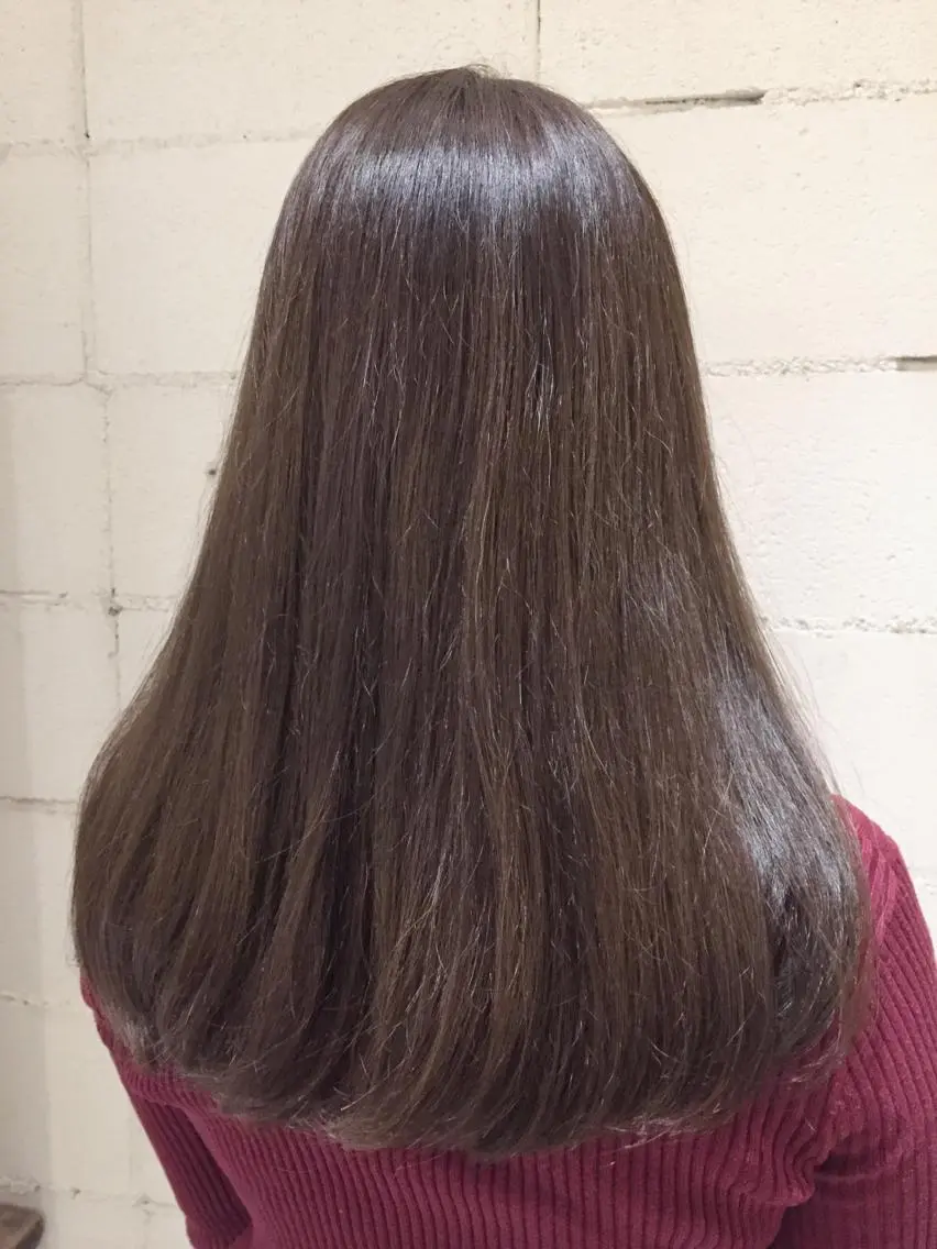 セミロング カラー 透明感カラー グレージュ ◇おの あすか◇のヘアスタイル
