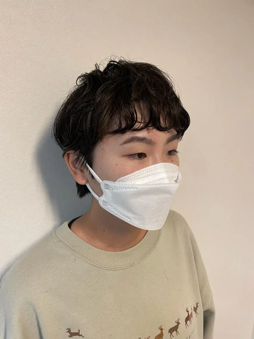 ショート パーマ カット パーマ 英語ok sohee ソヒ 305号室のヘアスタイル