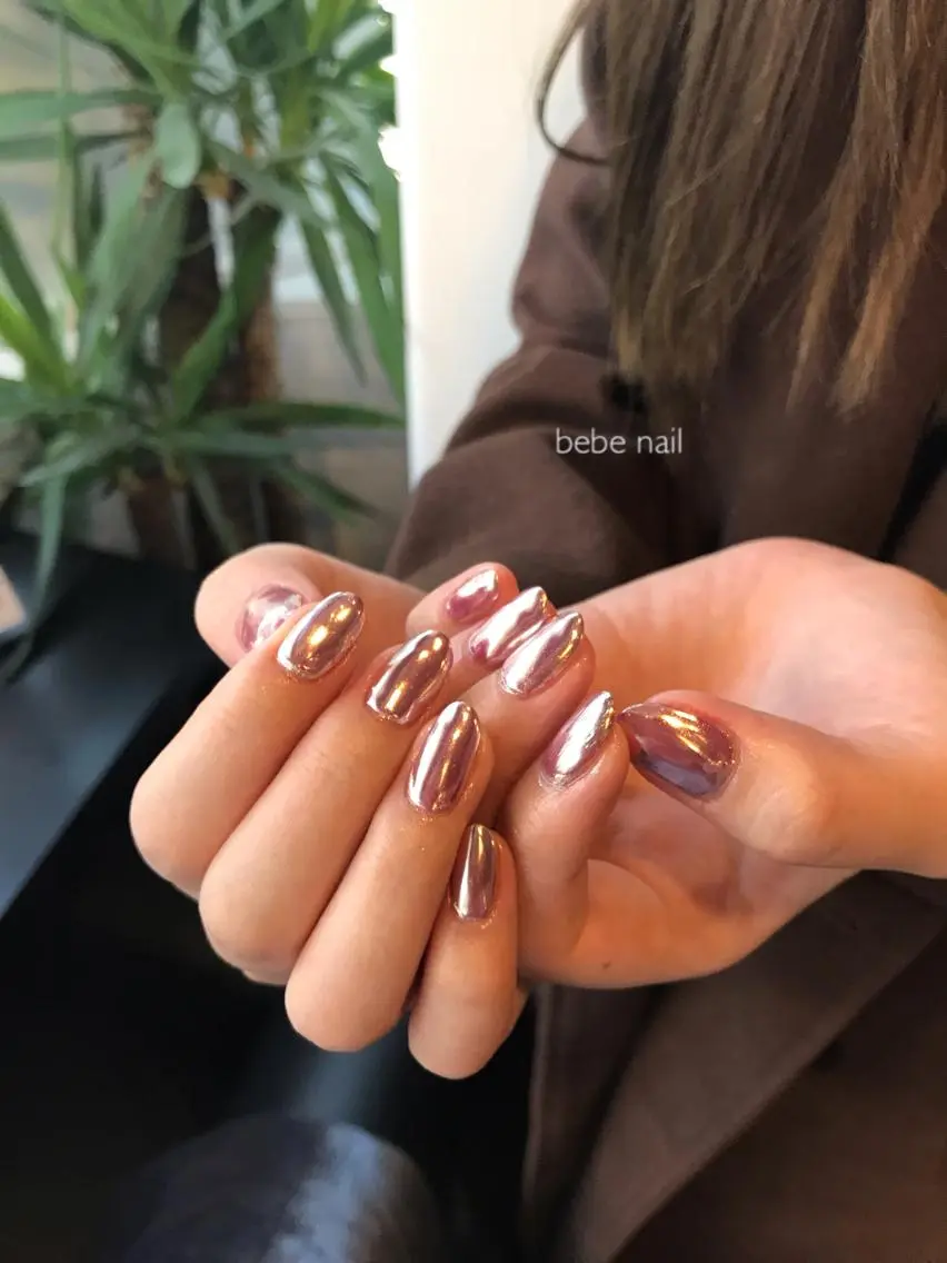 ネイル ジェルネイル ミラーネイル パラジェル Ann nailのネイルデザイン