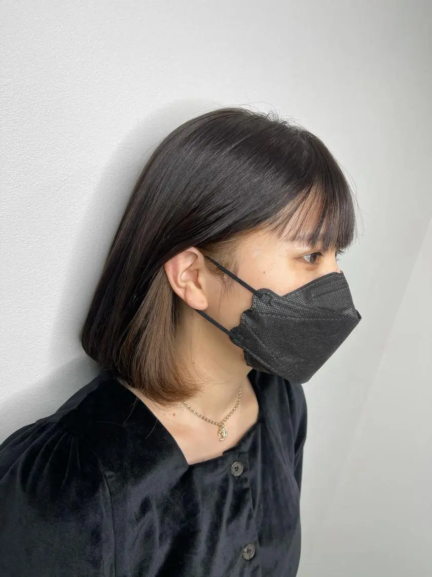 ミディアム カラー アディクシーカラー イルミナカラー トリートメント ヘアカラー トリートメント emi/髪質改善/ 韓国風/艶カラーのヘアスタイル