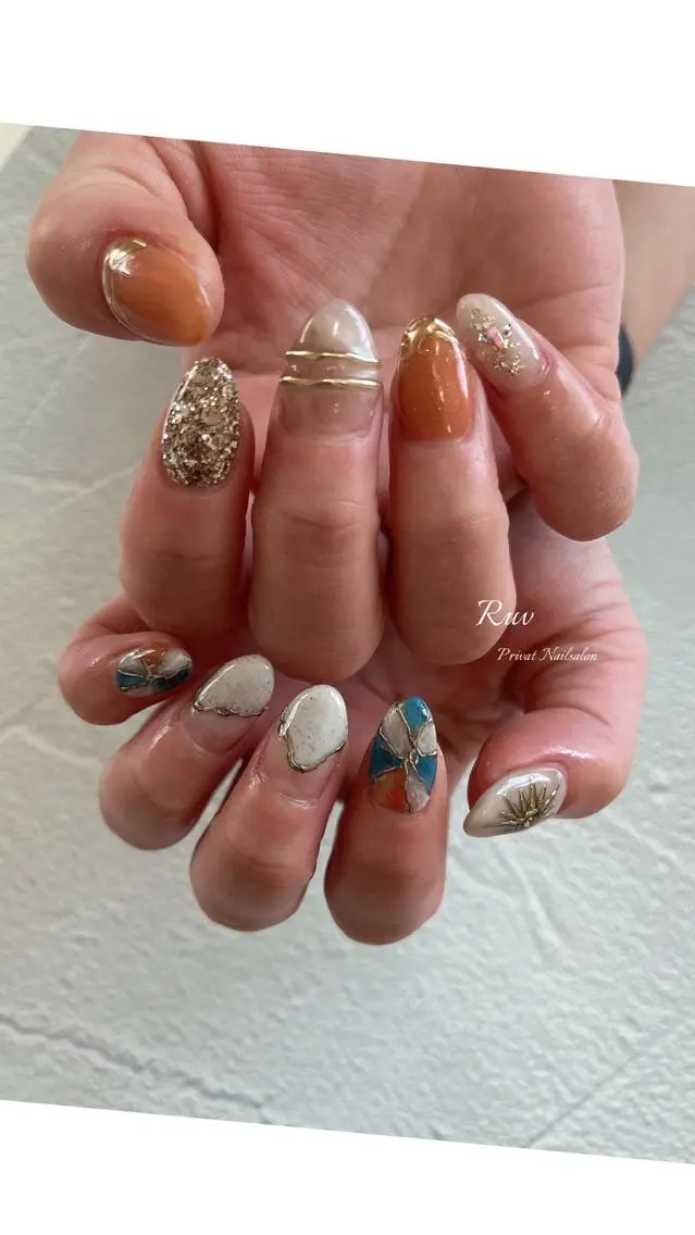 ネイル ハンドネイル プライベート ネイルサロン　ルヴのネイルデザイン