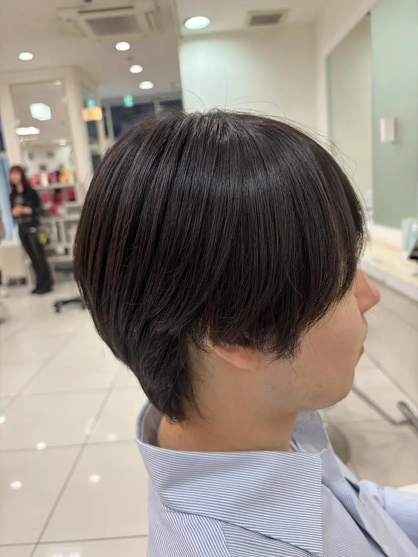 メンズ カット 縮毛矯正 ✨圧倒的ツヤ髪✨ 縮毛矯正👑間宮👑のヘアスタイル