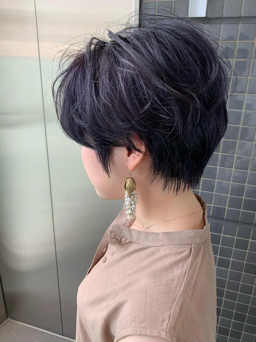 ショート カラー ネイビーカラー 髪質改善サロン ARCHE野瀬冬馬のヘアスタイル