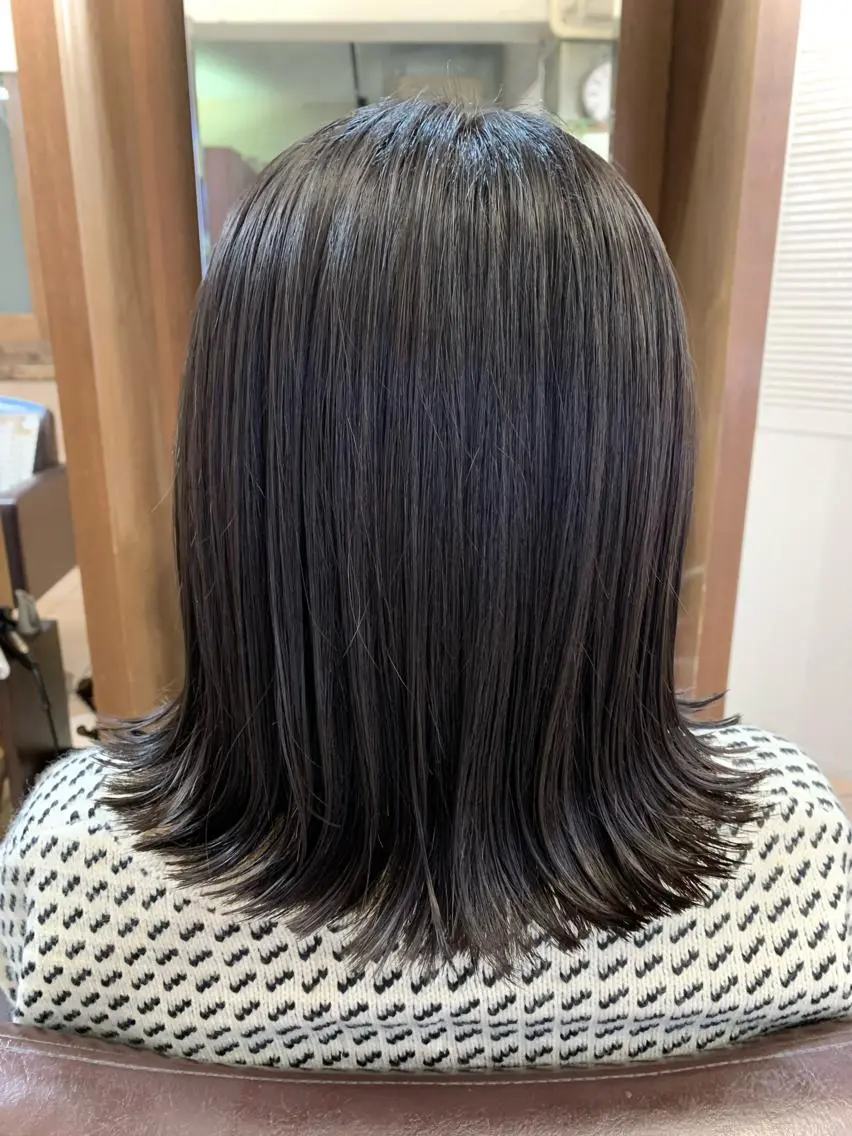 ミディアム ヘアカラー トリートメント 菅野 美咲のヘアスタイル