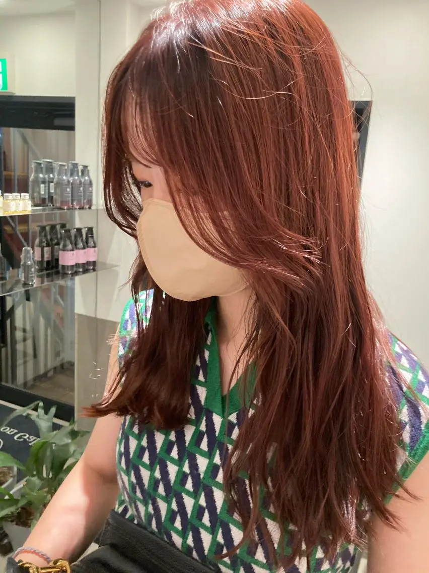 セミロング カラー ヘアアレンジ オリーブ透明感カラー 表参道/MIKUのヘアスタイル